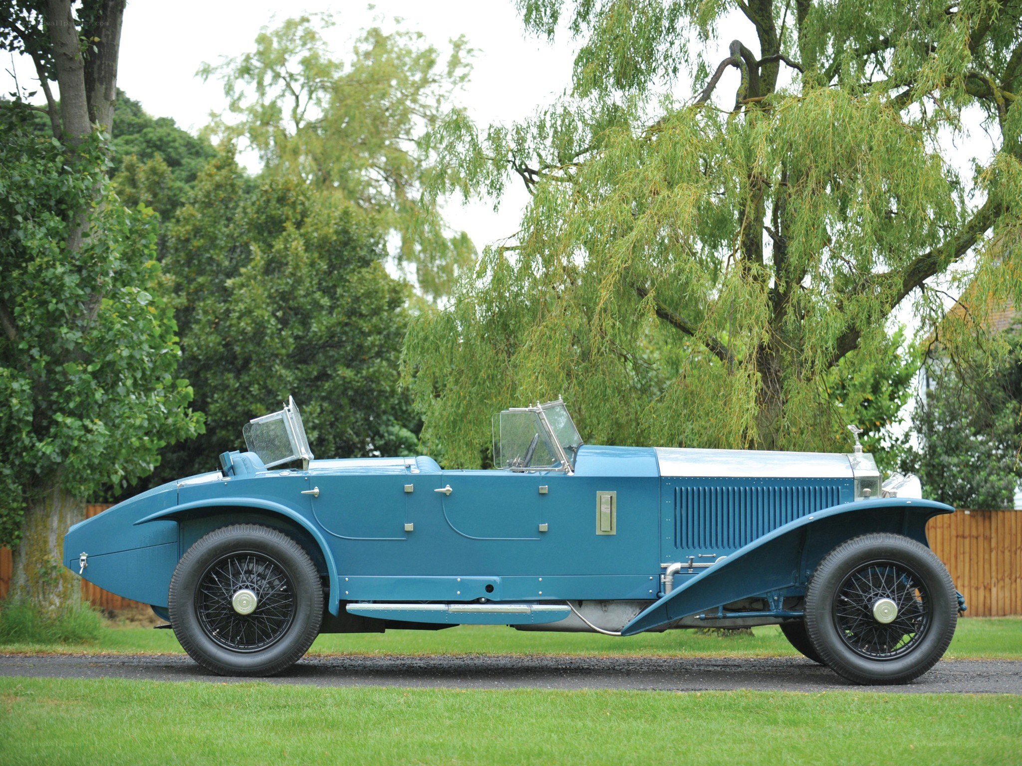 Classic blue vintage car