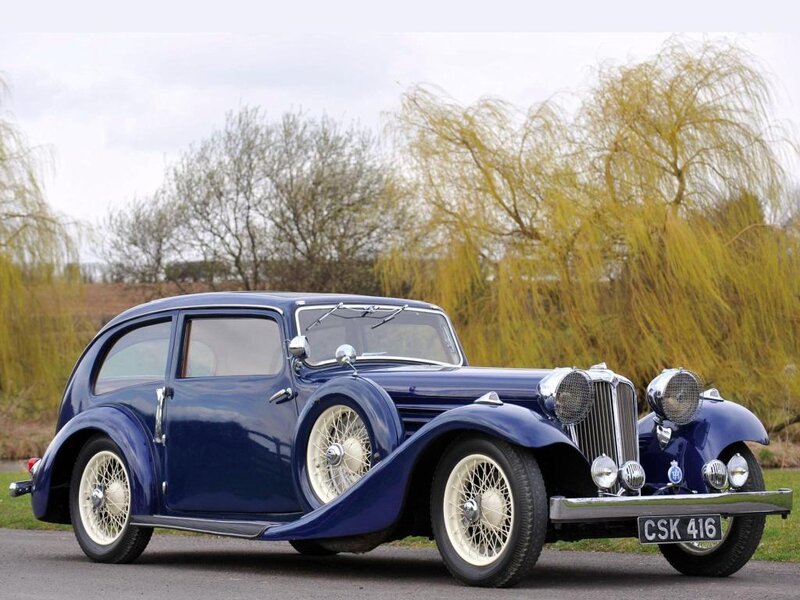 Classic blue vintage car