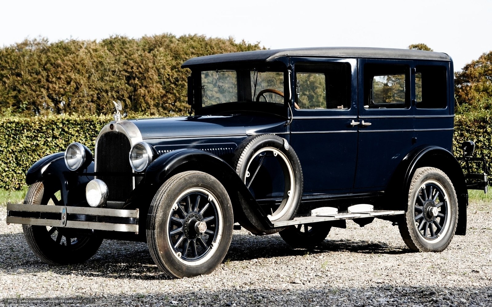 Classic blue vintage car