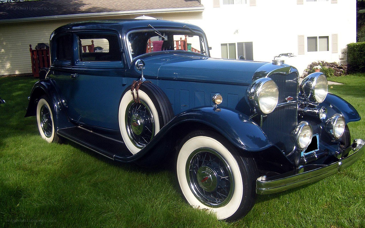 Classic blue vintage car