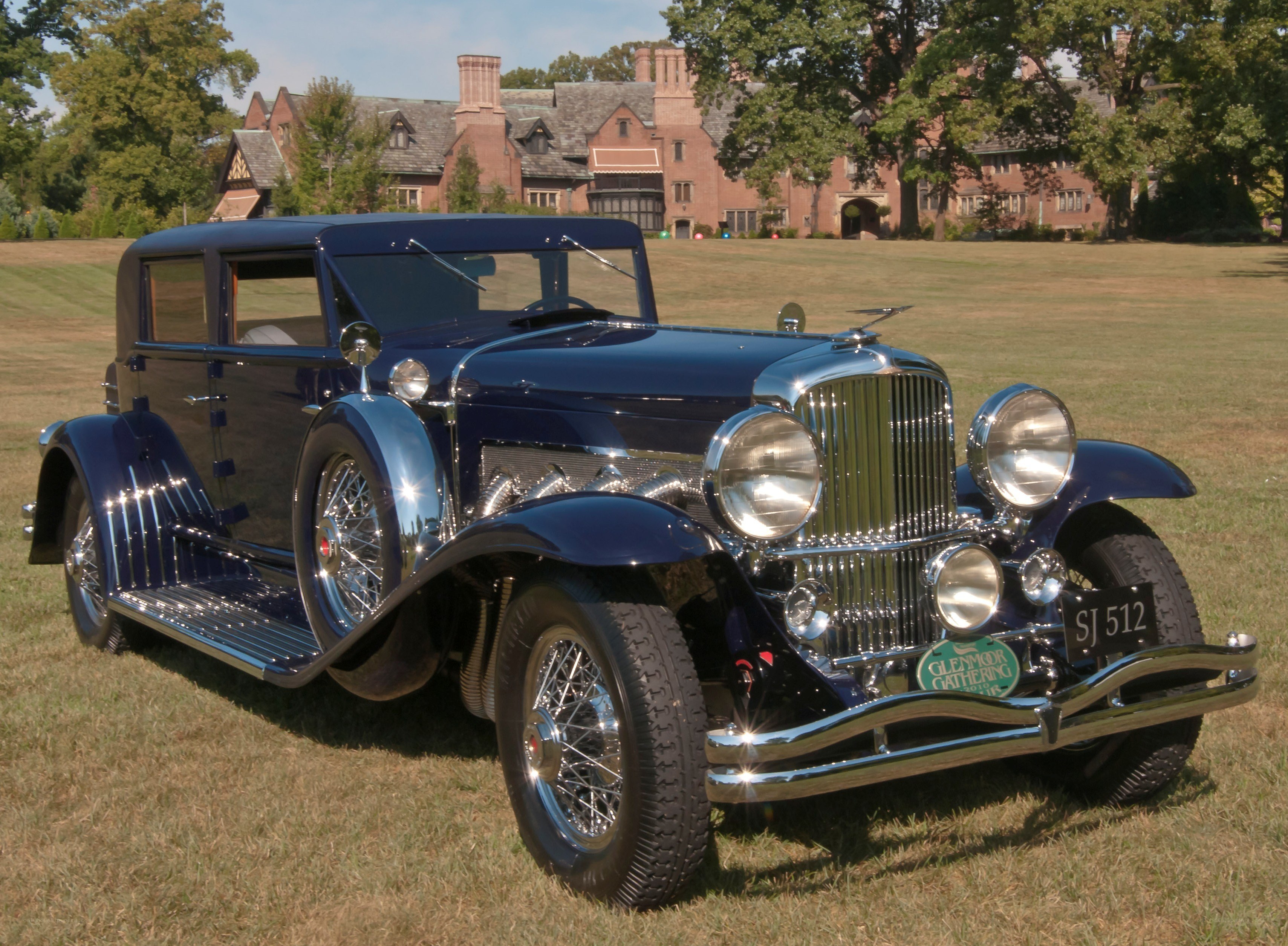 Classic blue vintage car
