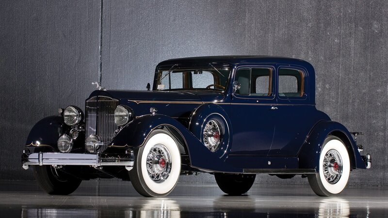 Classic blue vintage car