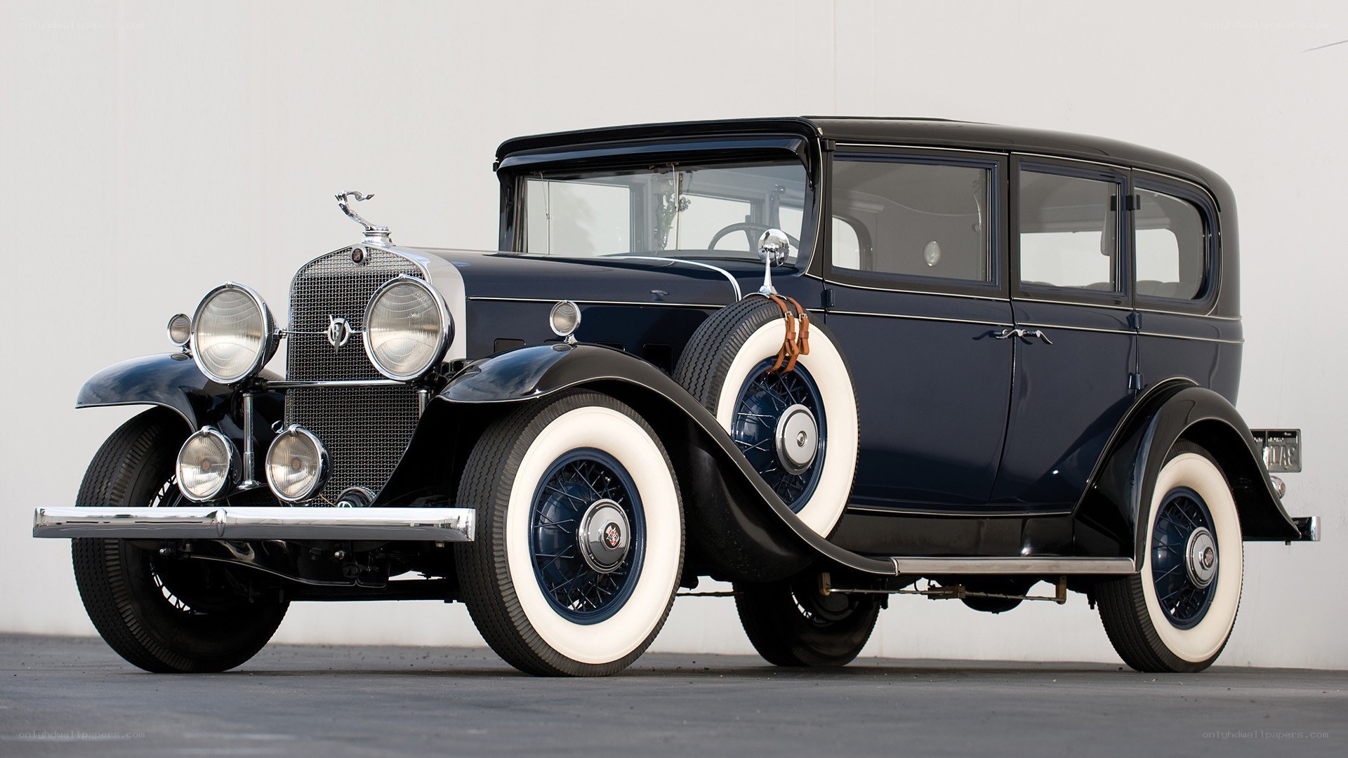 Classic blue vintage car