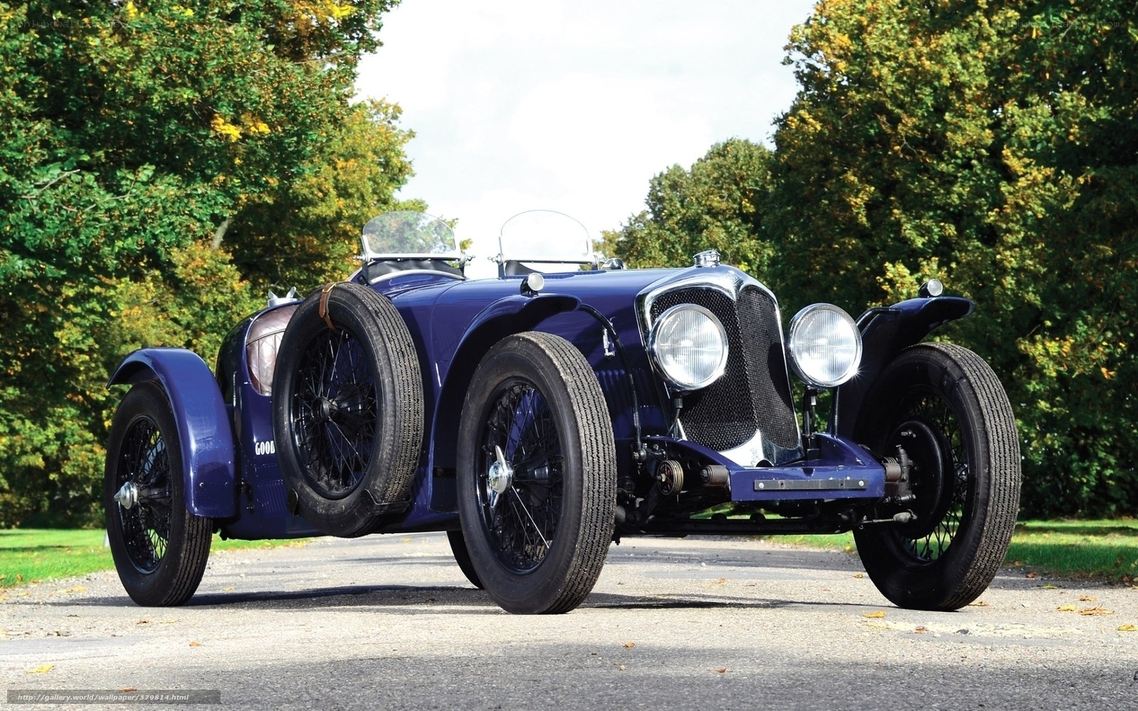 Classic blue vintage race car