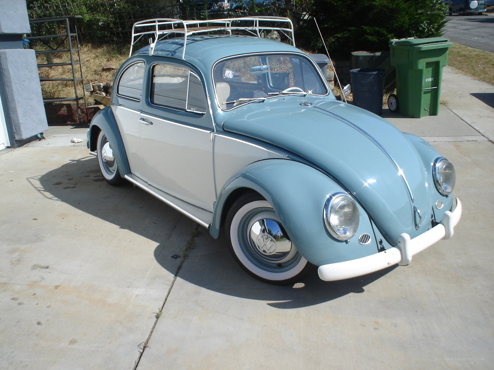 Classic blue Volkswagen Beetle