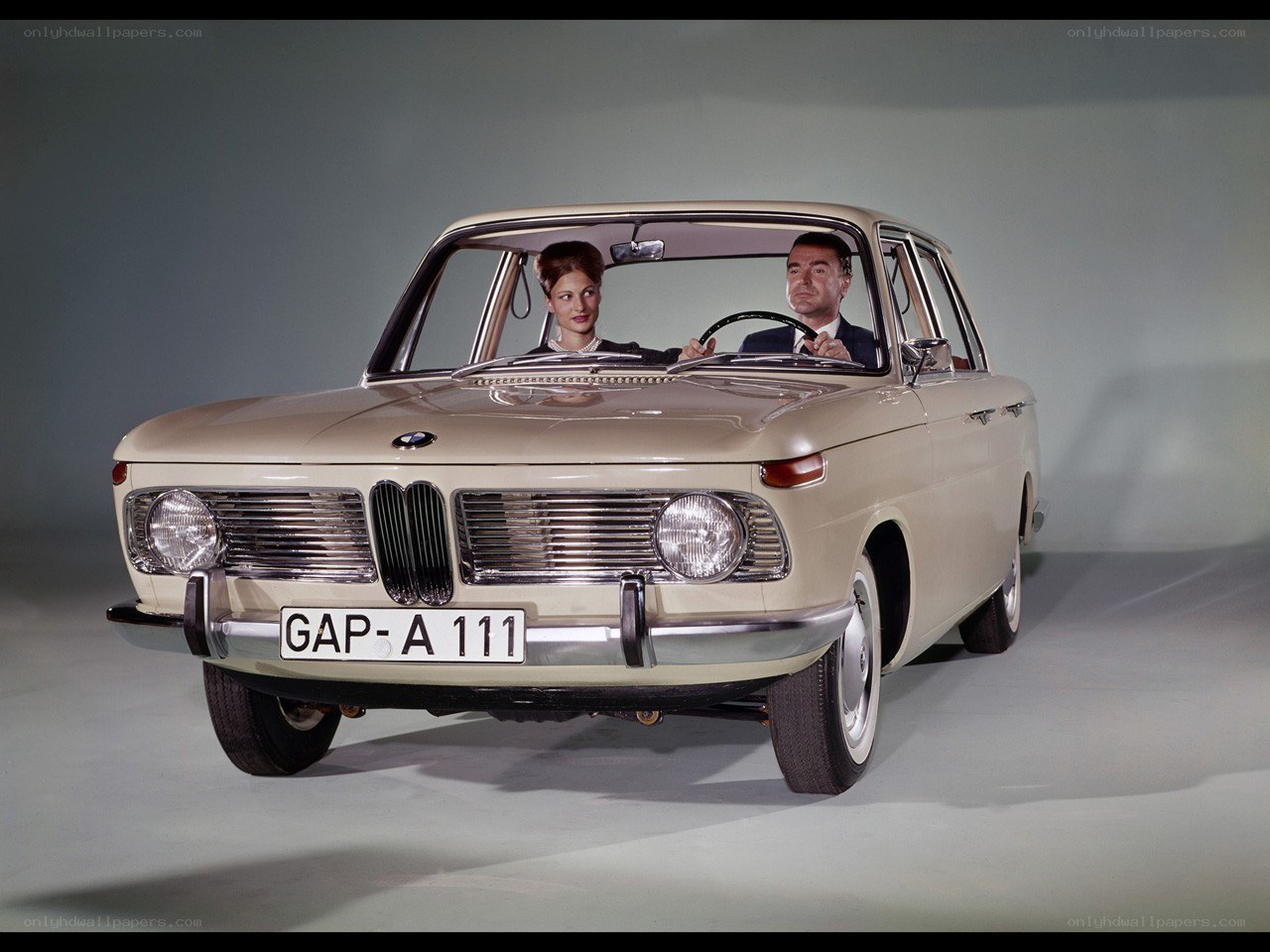 Classic BMW 1600 in studio