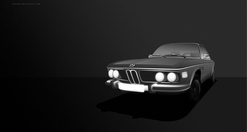 classic bmw car illustration