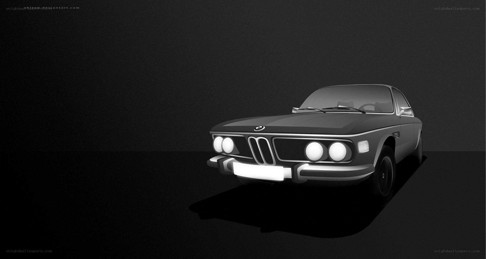 classic bmw car illustration