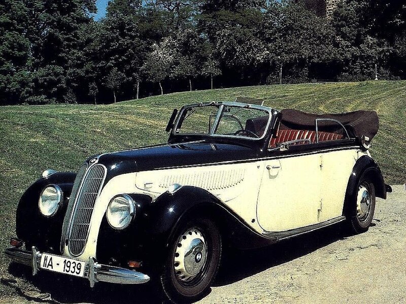 Classic BMW convertible car
