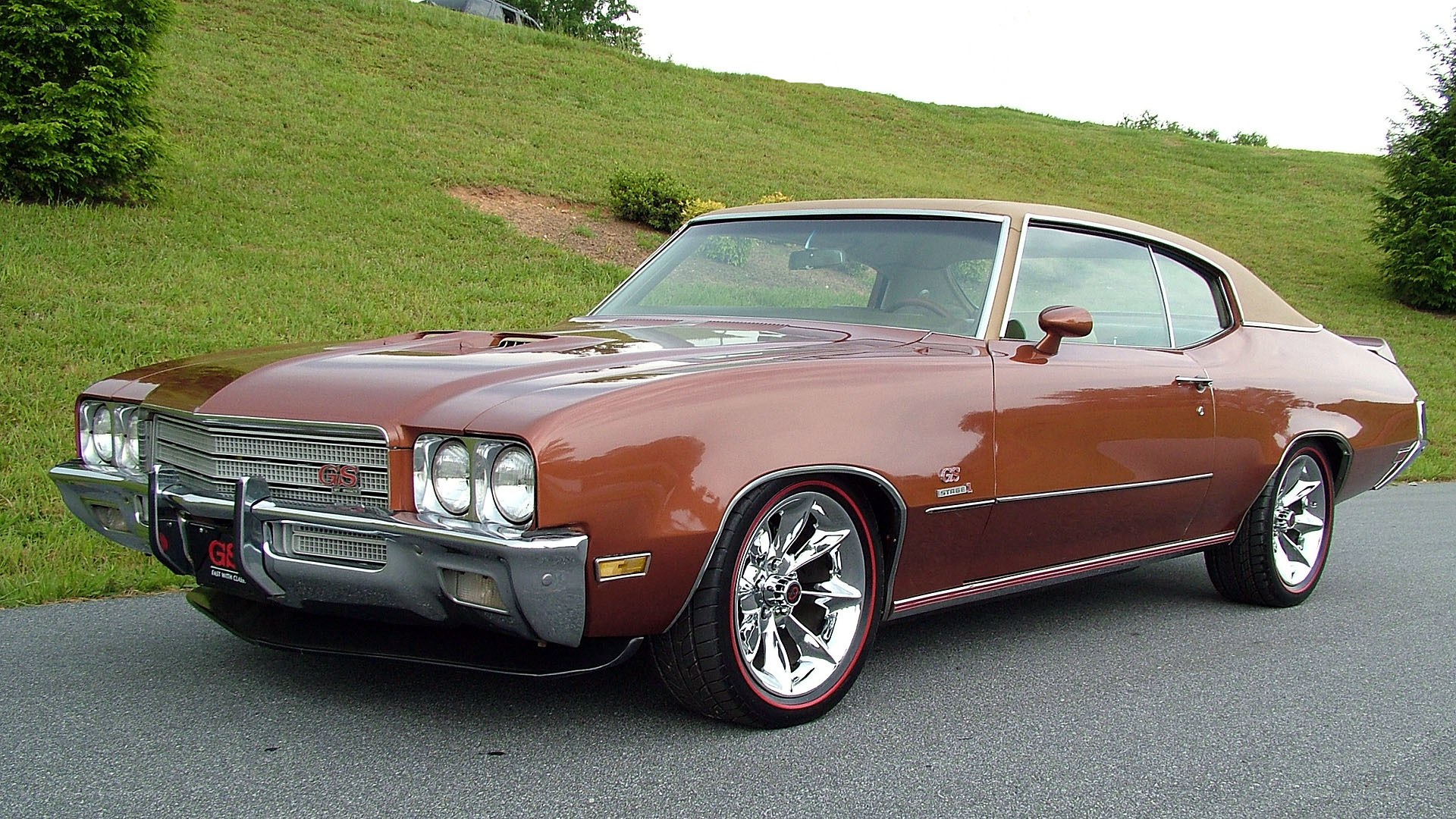 Classic brown Buick GS coupe