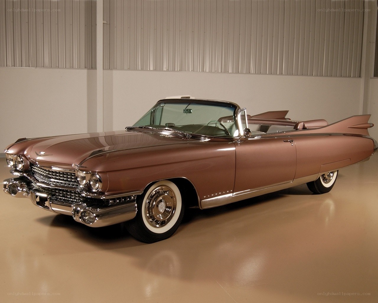 Classic brown convertible car