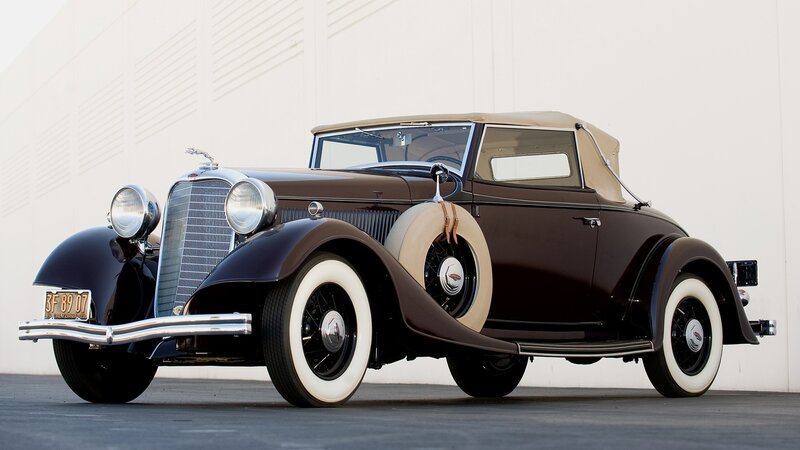 Classic brown convertible car