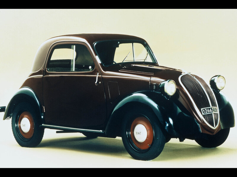 Classic brown Fiat car