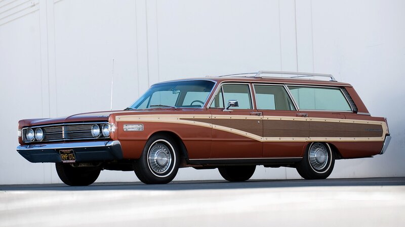 Classic brown station wagon