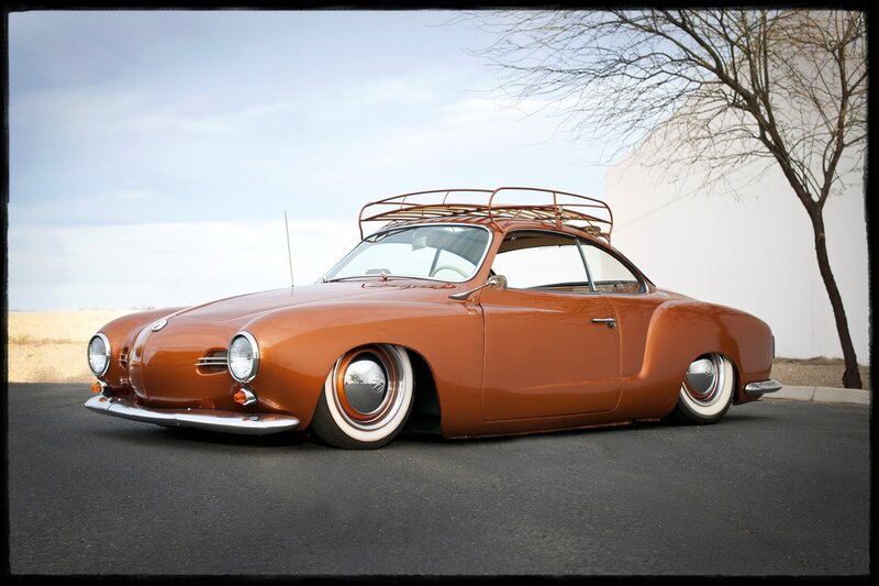 Classic brown Volkswagen Karmann Ghia