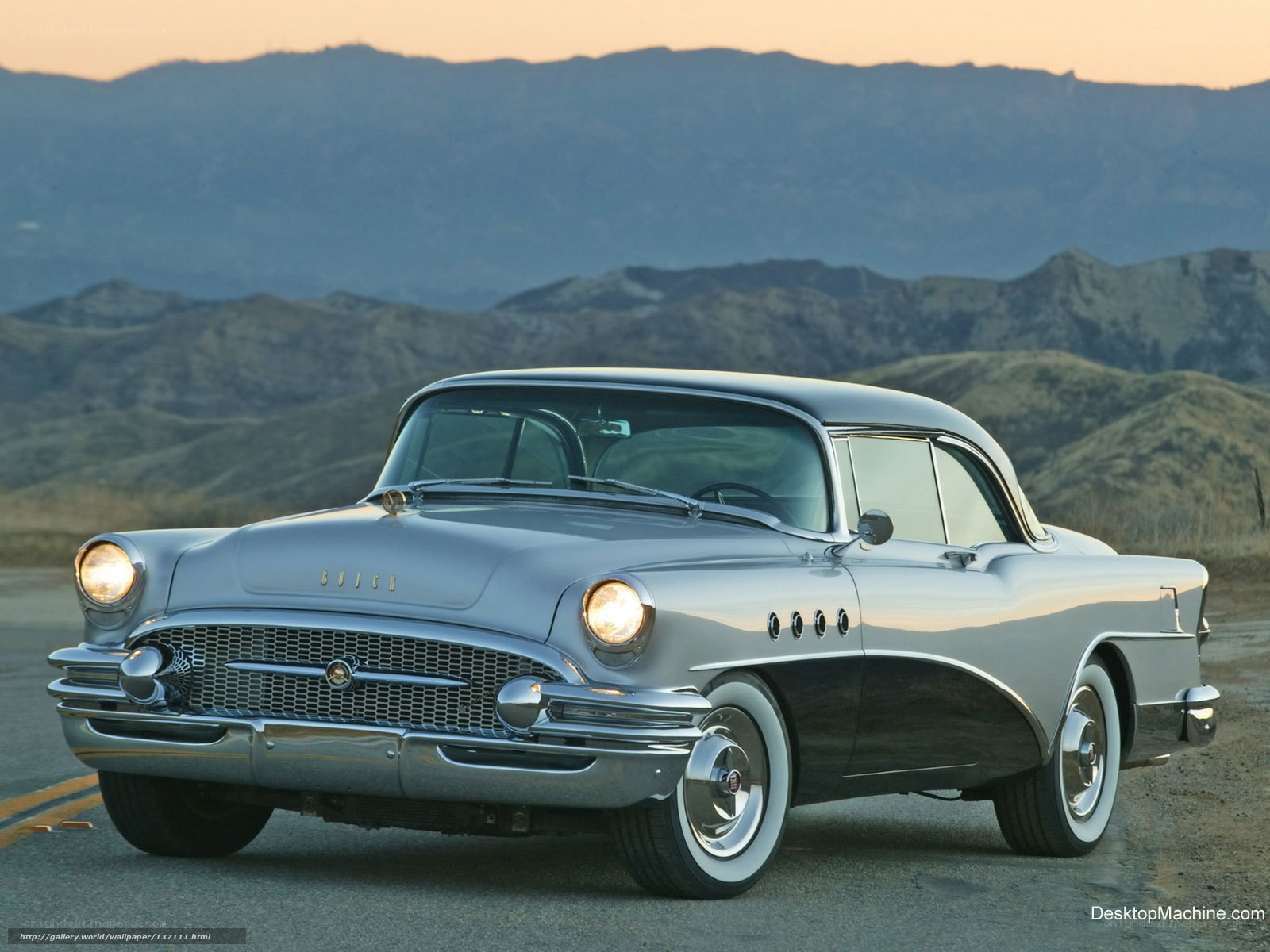 Classic Buick car in desert
