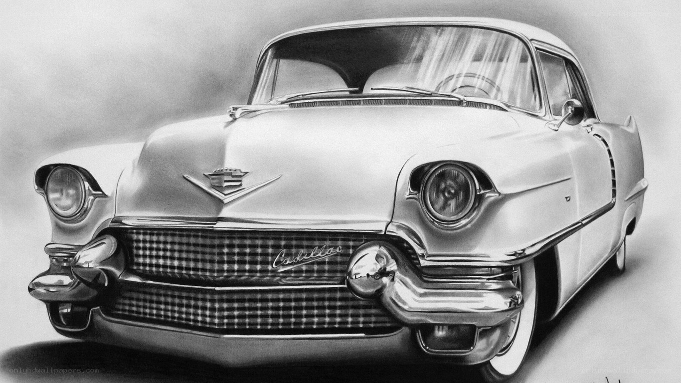 Classic Cadillac Car Drawing