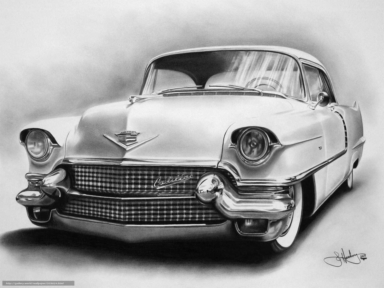 Classic Cadillac Car Drawing