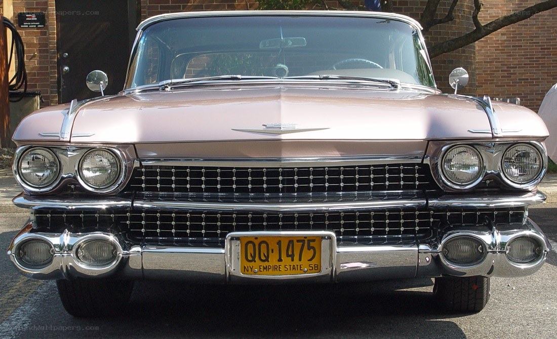 classic cadillac car front view