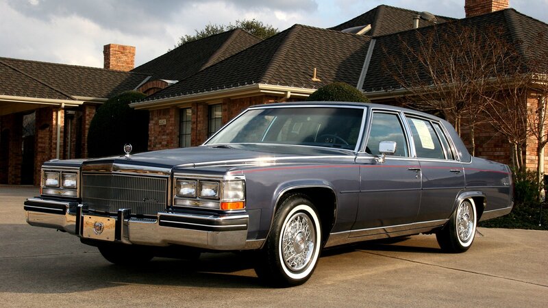 Classic Cadillac sedan parked