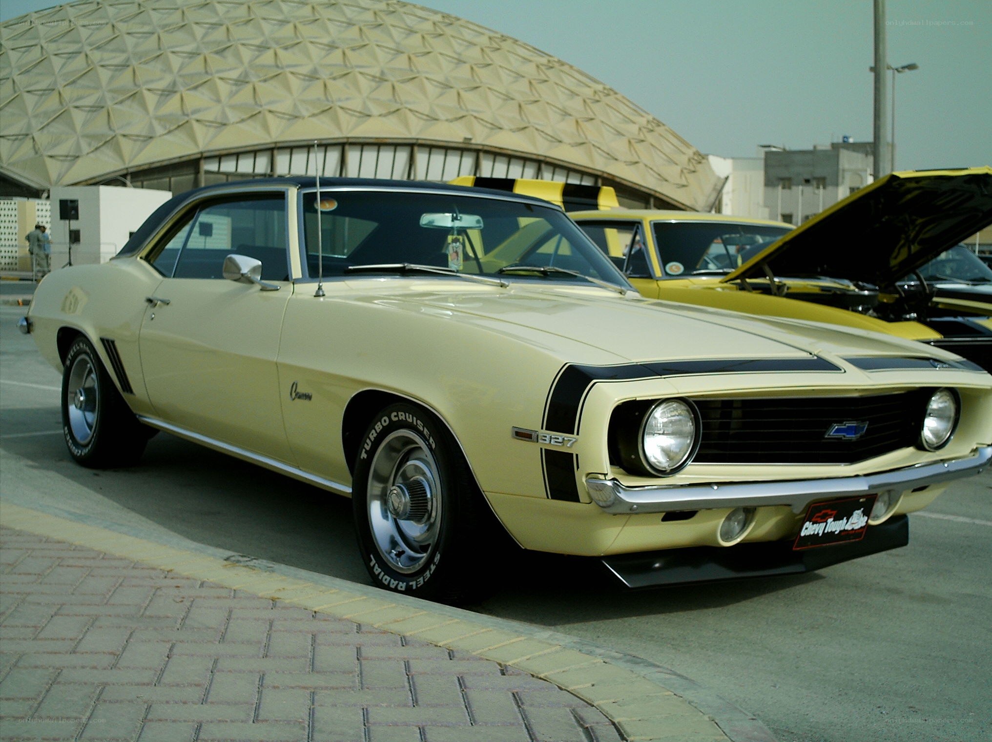 Classic Camaro at car show