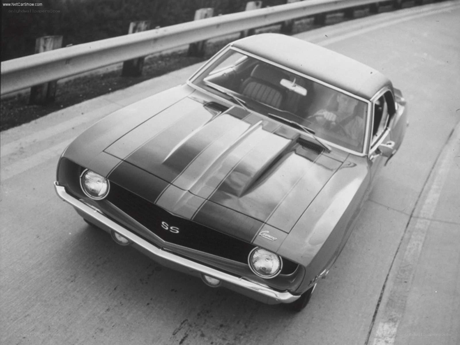 Classic Camaro SS on the road