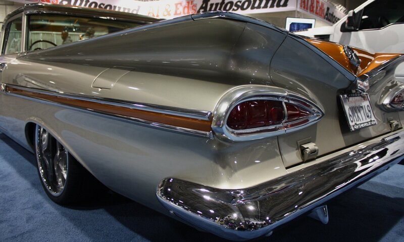 classic car at auto show