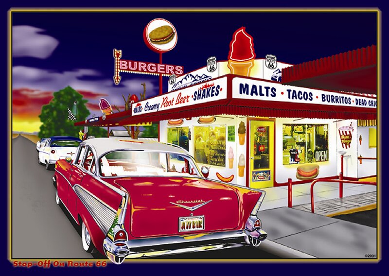 Classic Car at Diner