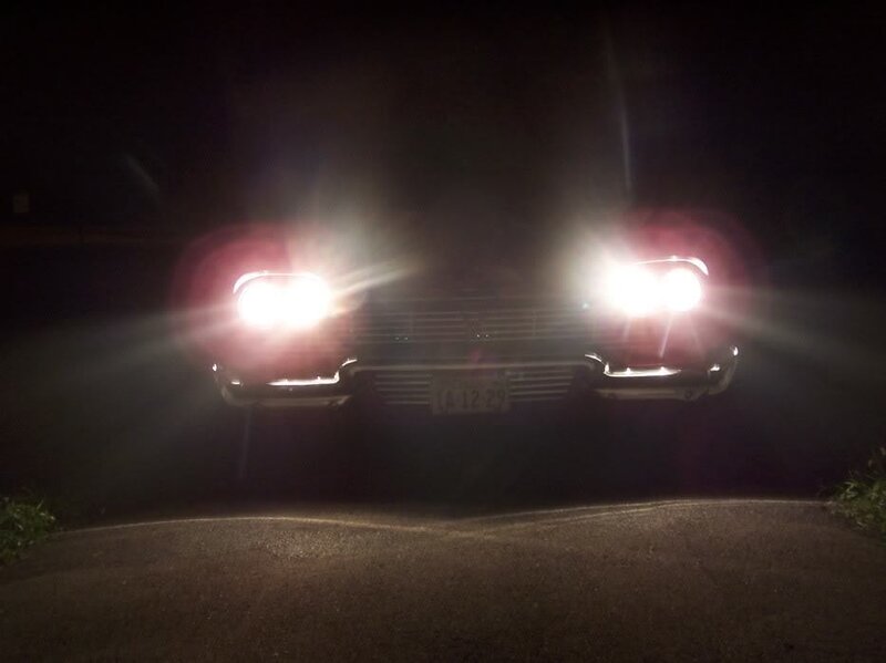 Classic Car at Night — Black