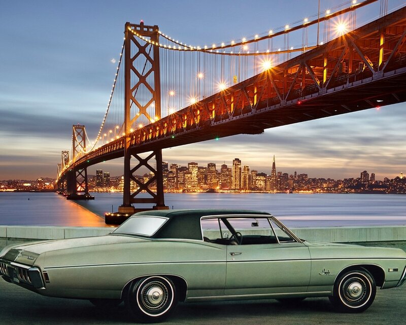 Classic car by the bay