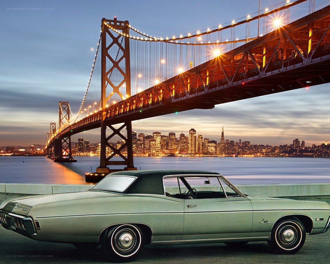 Classic car by the bay