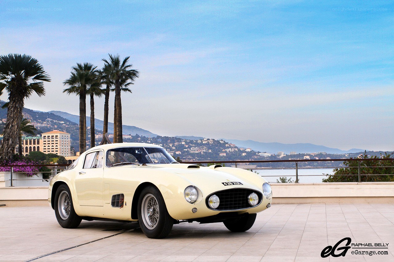 Classic car by the sea