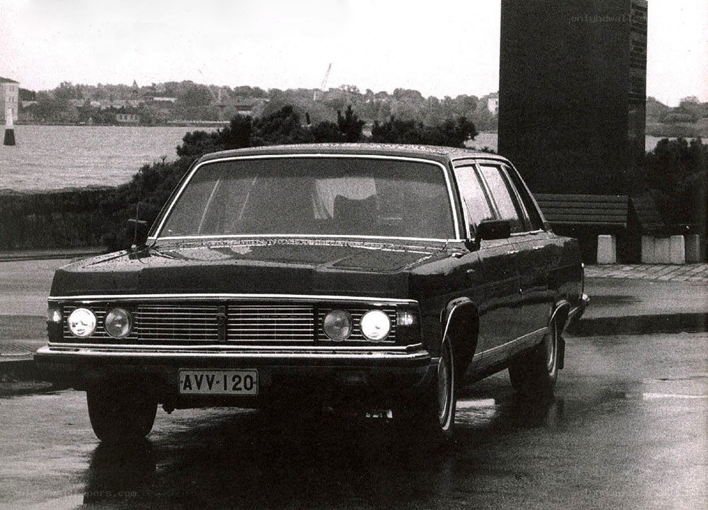 Classic car by the water