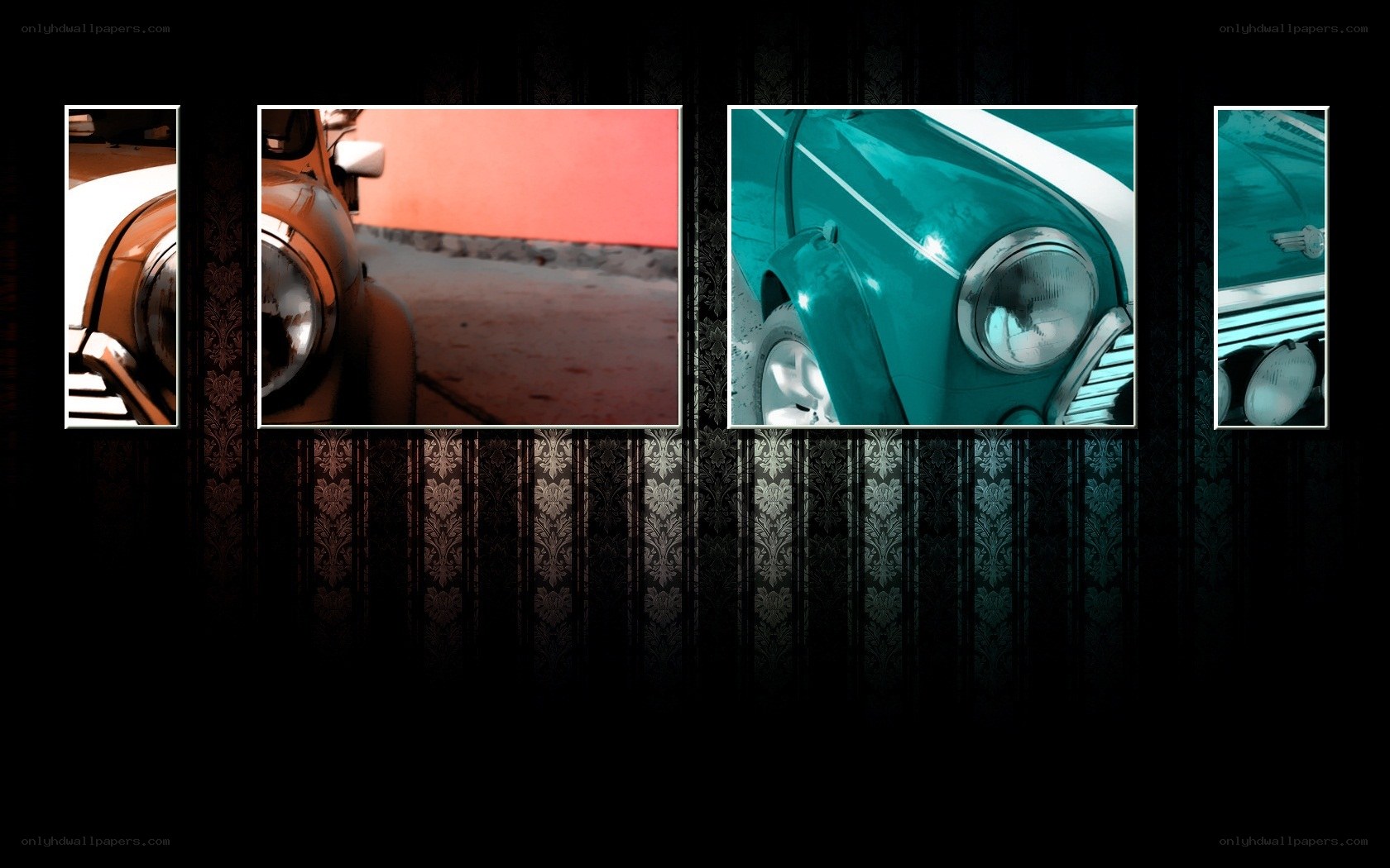 Classic car collage