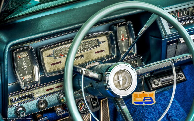 Classic Car Dashboard — Blue