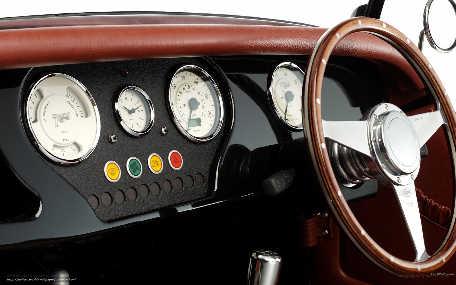 classic car dashboard interior