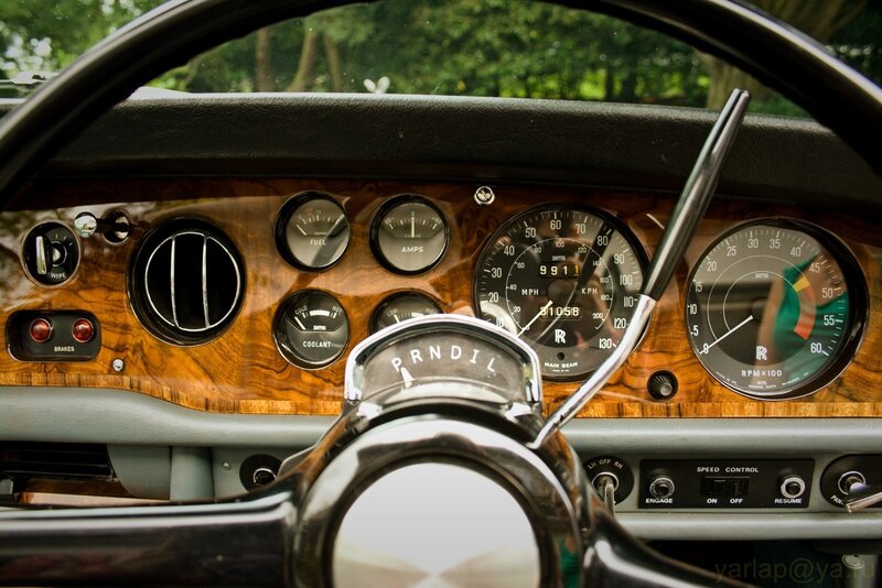 classic car dashboard interior