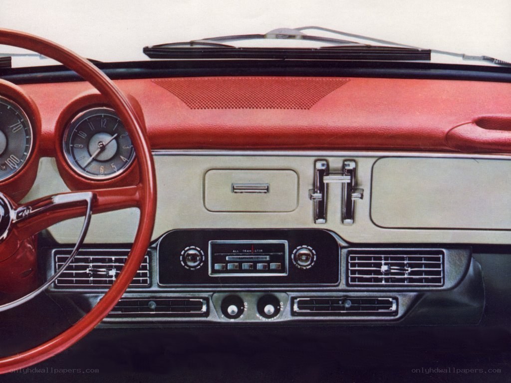 classic car dashboard interior