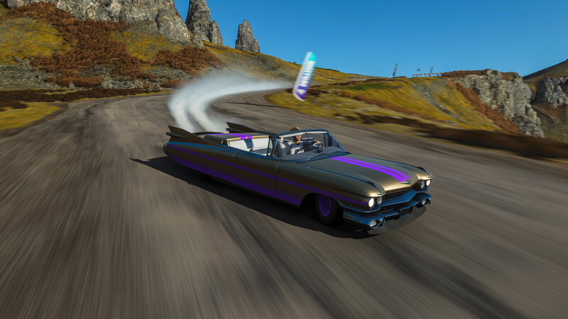 Classic Car Drifting — Purple