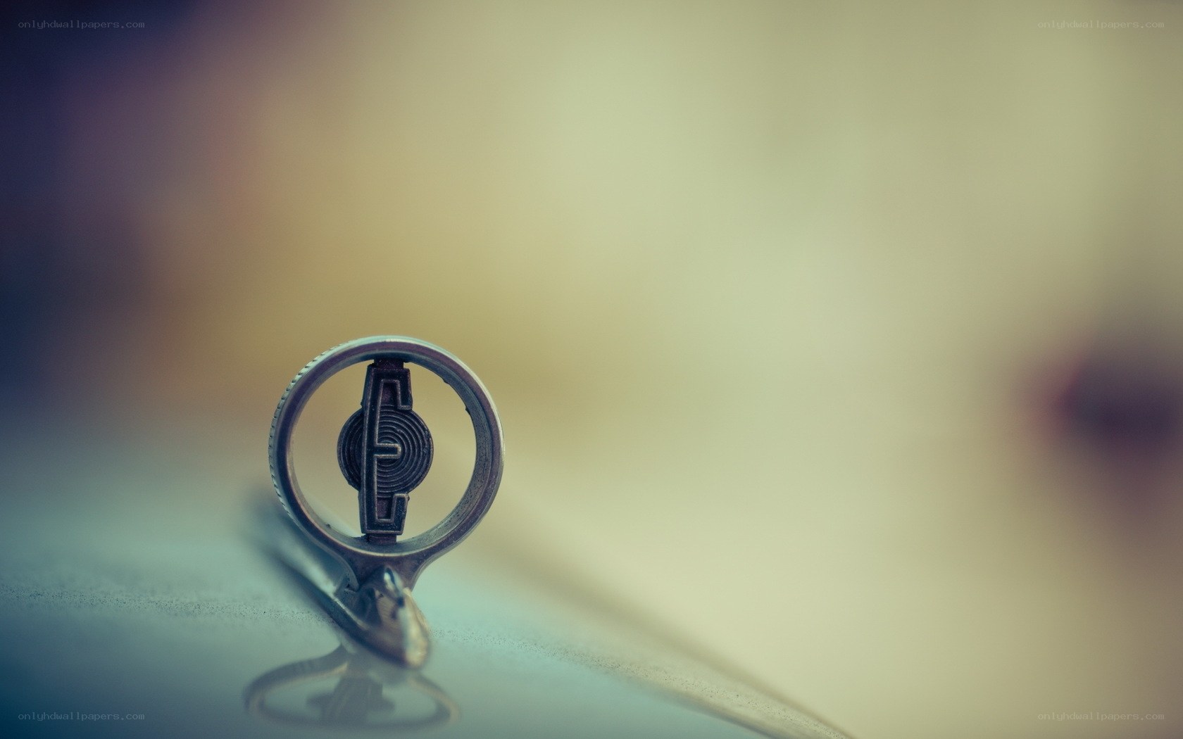 Classic car emblem close-up