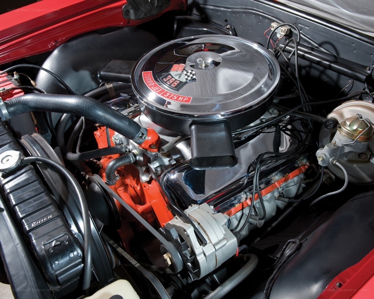 classic car engine bay