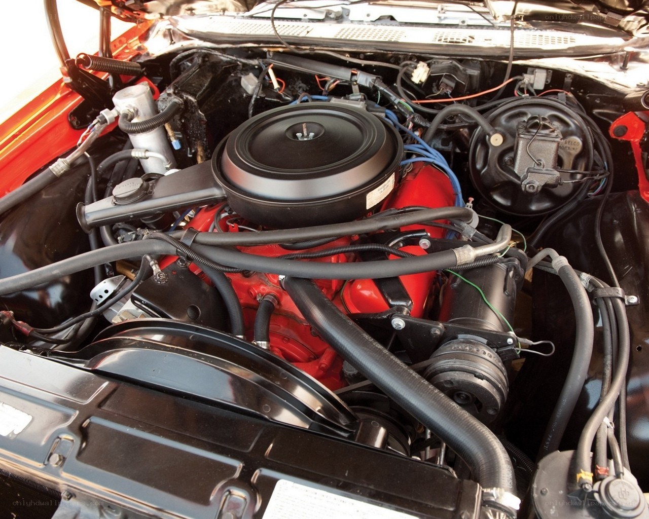 classic car engine bay