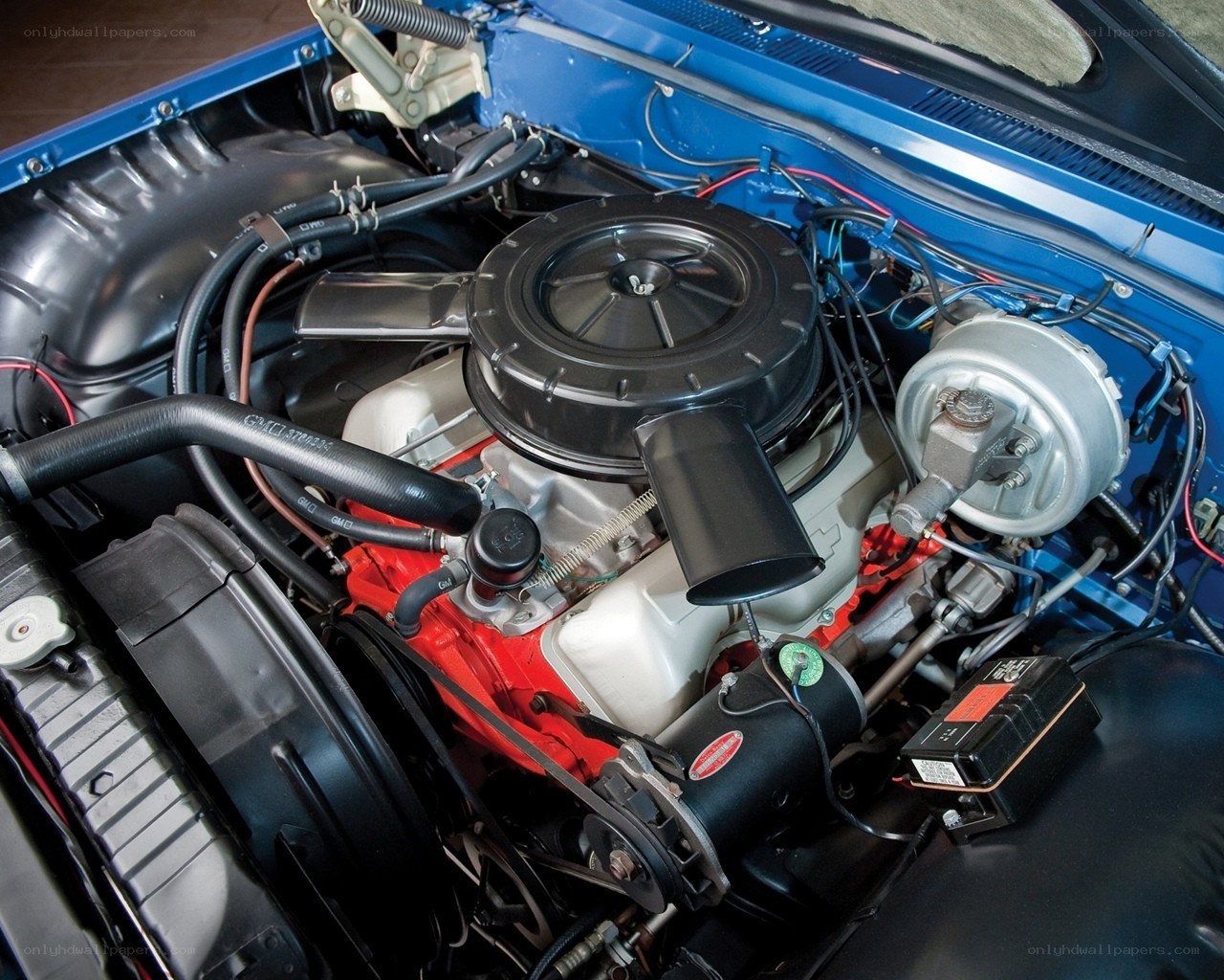 classic car engine bay
