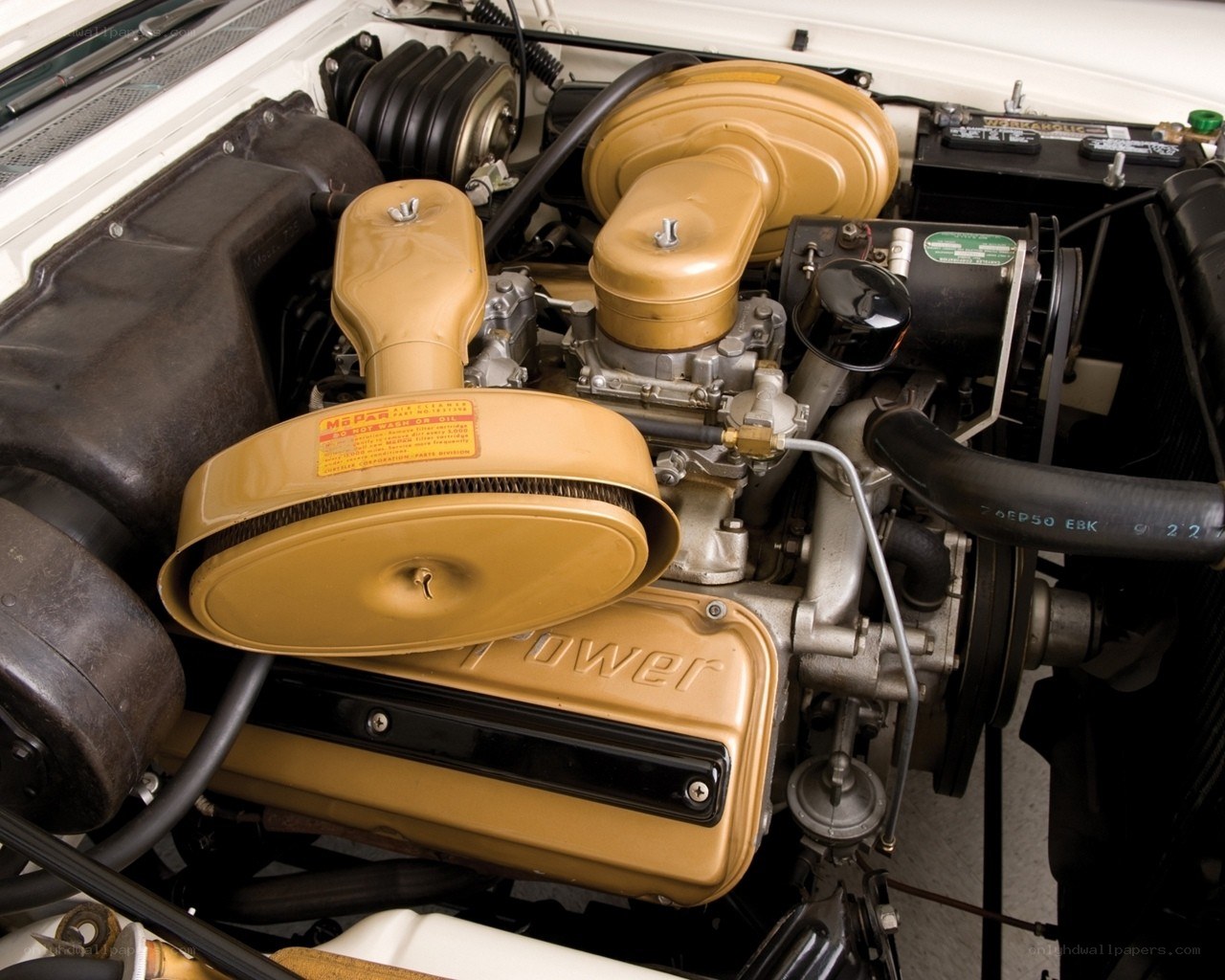 classic car engine bay