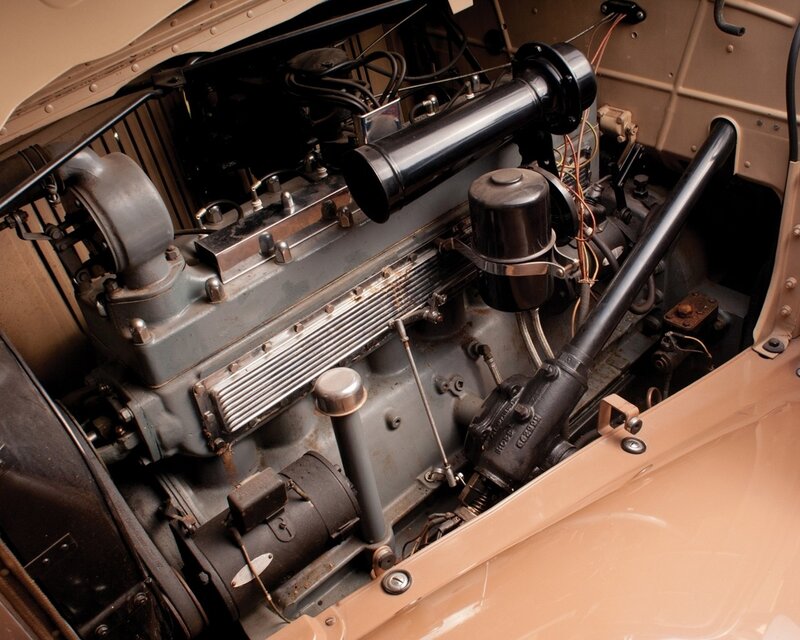 Classic car engine bay