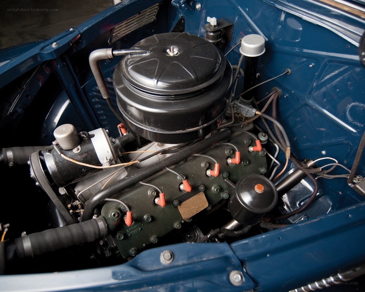 classic car engine bay