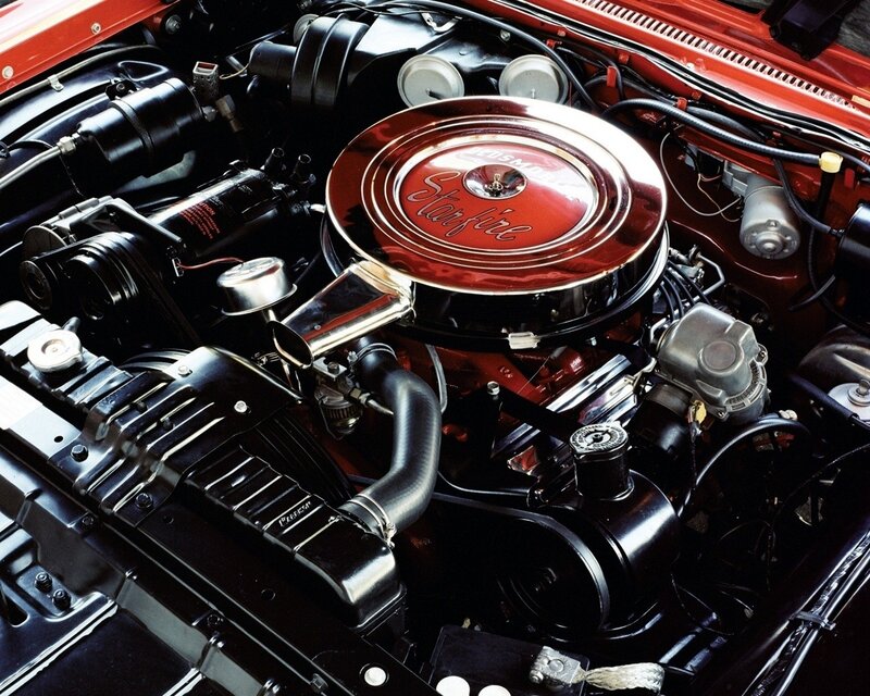 Classic car engine bay
