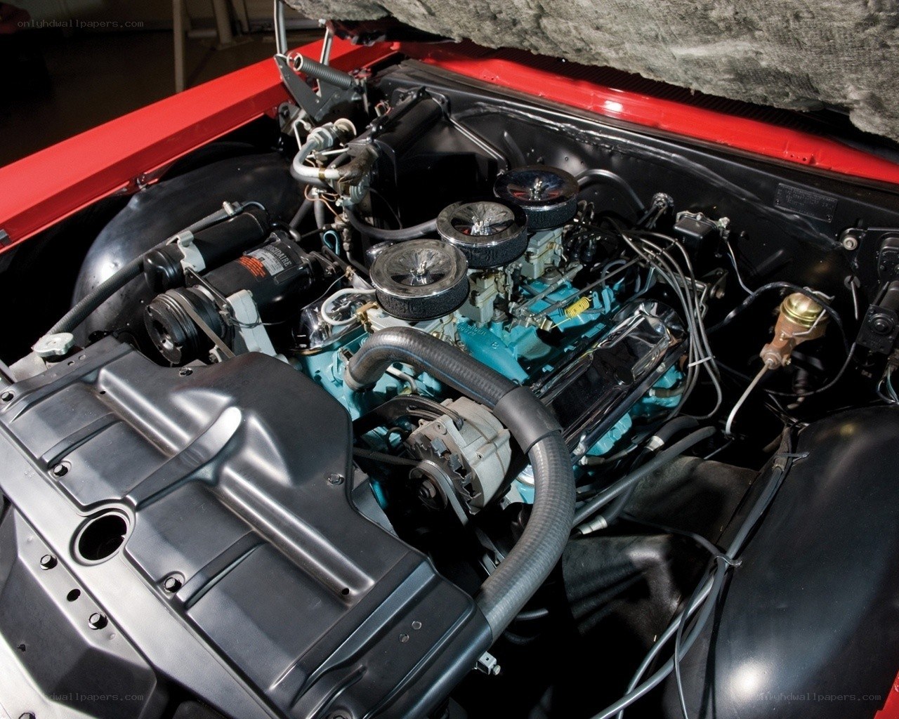 classic car engine bay