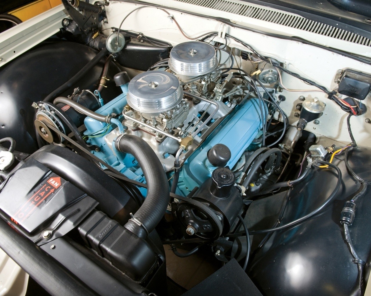 classic car engine bay