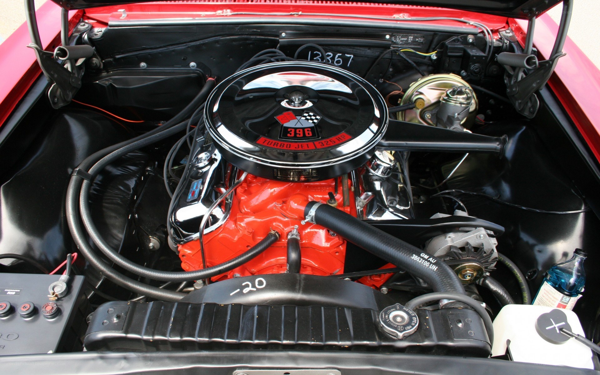 classic car engine bay